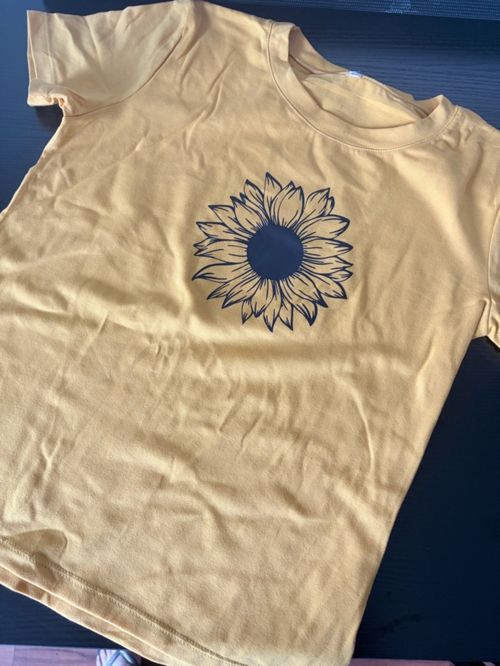 Sunflower Graphic Tee - Mustard Yellow